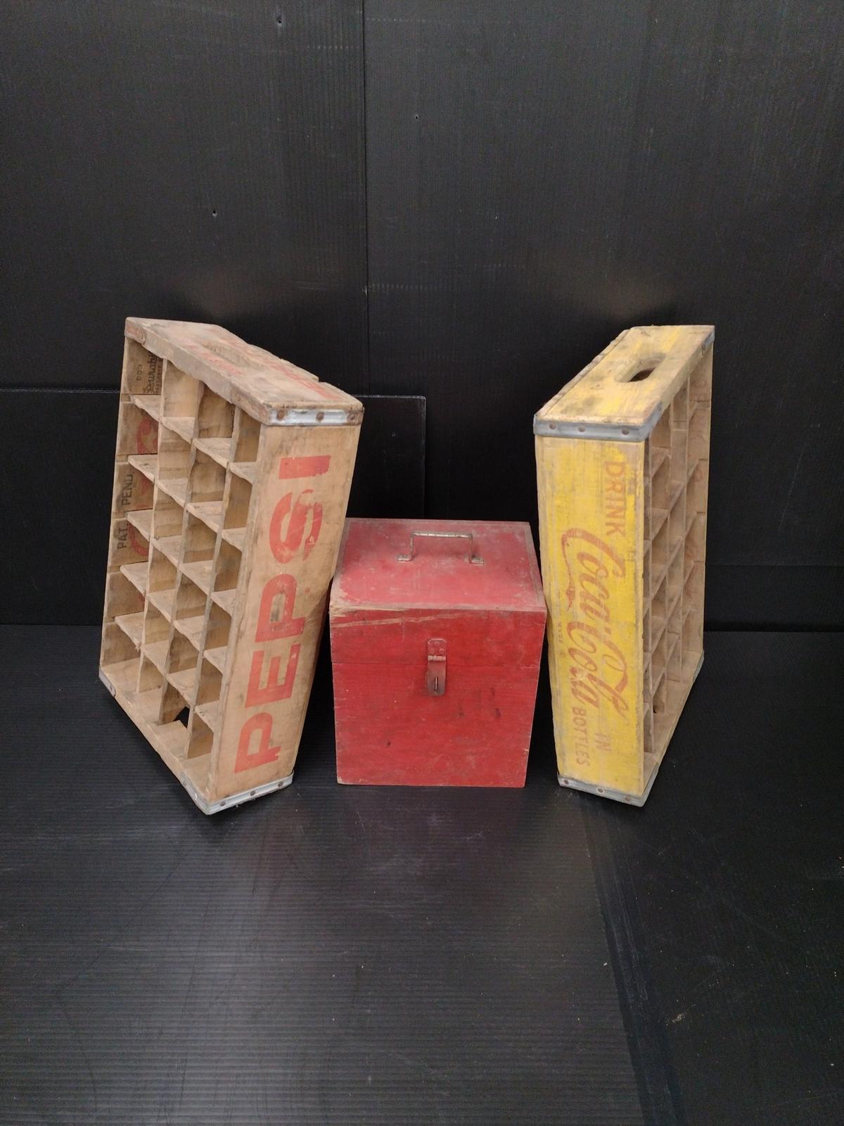 Vintage Soda Bottle Crates And More