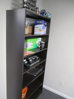 OFFICE SUITE-EXEC DESK/RETURN-FILLER/2 DRW FILE/CHAIR/920 CLIENT CHAIRS/ 6 FT BOOKCASE