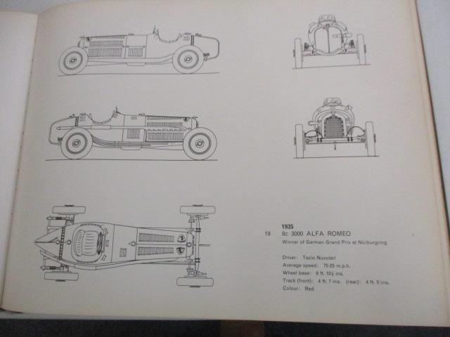 COFFEE TABLE BOOK-SPORTS CARS AND GRAND PRIX DRAWINGS BY R. HAYS PUBLISHED 1964 DETAILED DRAWINGS