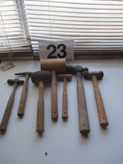 BOX LOT-7 ASST. HAMMERS