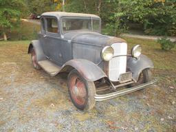 1932 FORD 5 WINDOW COUPE-MODEL B-PARKED IN 1960 WITH BLOWN HEAD GASKET