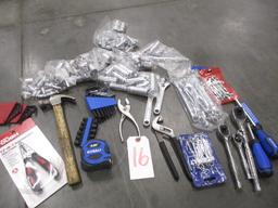 ASST. TOOLS-1/4 3/8 & 1/2 IN SOCKETS/RATCHETS WRENCHES/PLIERS-APPROX. 150 PCS
