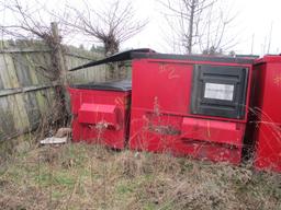 LOT-(2) 2 YARD FRONT LOAD CANS-(1)CONTAINS TRASH TRASH-INV. 1/2