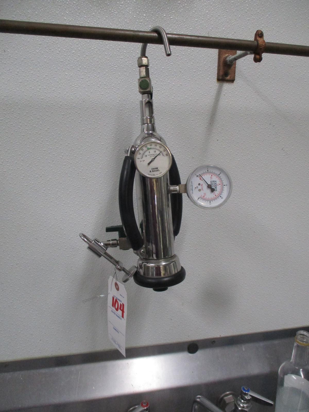 ZAHM & NAGEL  CO2 VOLUME METER 12080 SERIES 1000D-$1800.00 RETAIL