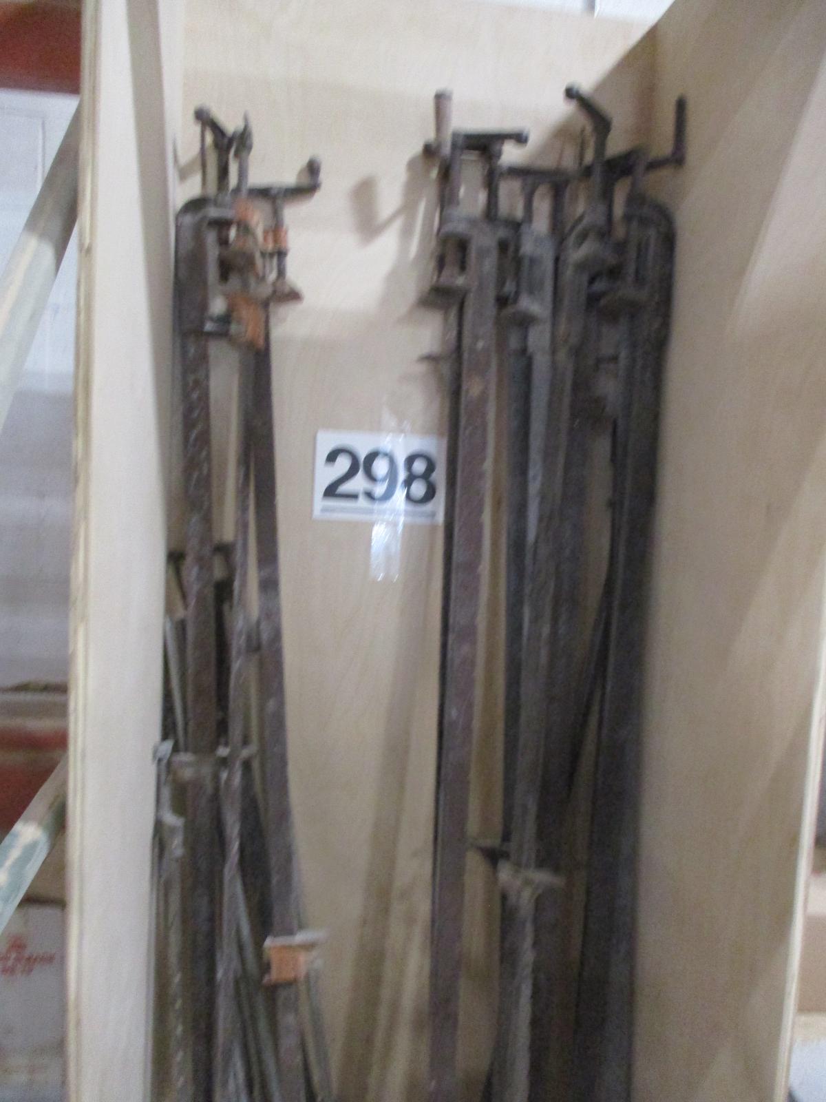 LOT-LG 4 FT-6 FT CLAMPS-APPROX 14 ON WEST WALL