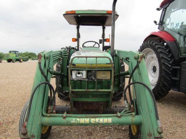 1870 5400 JOHN DEERE 2 POST 2WD W/520 JD LOADER 16.9X30 3574HRS 3574 S/N:LV5400D340703