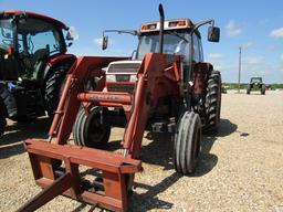 1938 5230 CASE IH C/A 2WD W/660 GB LOADER W/HAY FORK 18.4X38 4996HRS S/N:JJF1057271