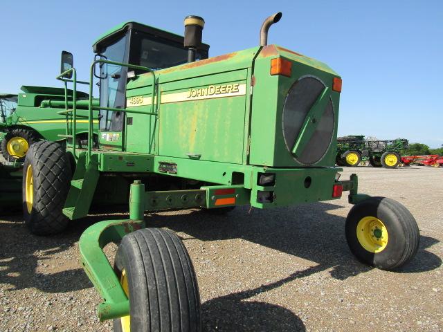 4540 4895 JOHN DEERE SELF PROPELLED SWATHER C/A W/896 JOHN DEERE DISC BINE HEAD 3699/2875 HOURS