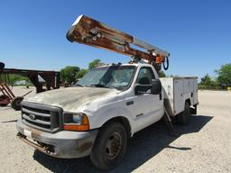 9092 1999 F-350 FORD SUPER DUTY UTILITY BUCKET TRUCK NO TITLE S/N:1FDWF36F4YEB06189