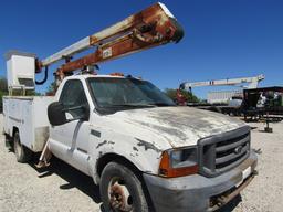 9092 1999 F-350 FORD SUPER DUTY UTILITY BUCKET TRUCK NO TITLE S/N:1FDWF36F4YEB06189