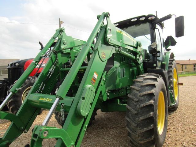 9296 6155R JOHN DEERE C/A MFD PQ W/640R JOHN DEERE LOADER W/3RD FUNCTION 480/80R42 3440 HOURS