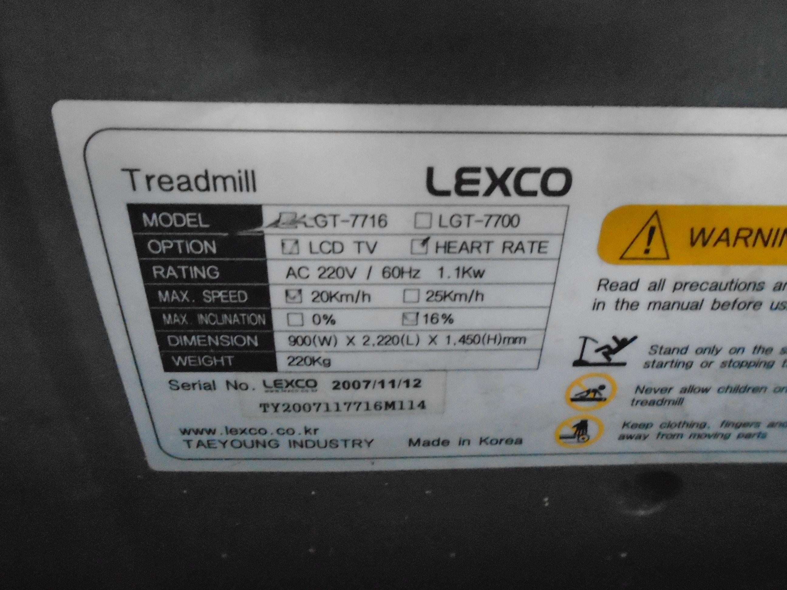 Lexco Treadmill - LGT7716M Diesel.