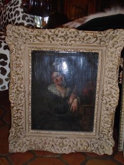 The Four Seasons set of 4 Antique Oil paintings in a gold frame.