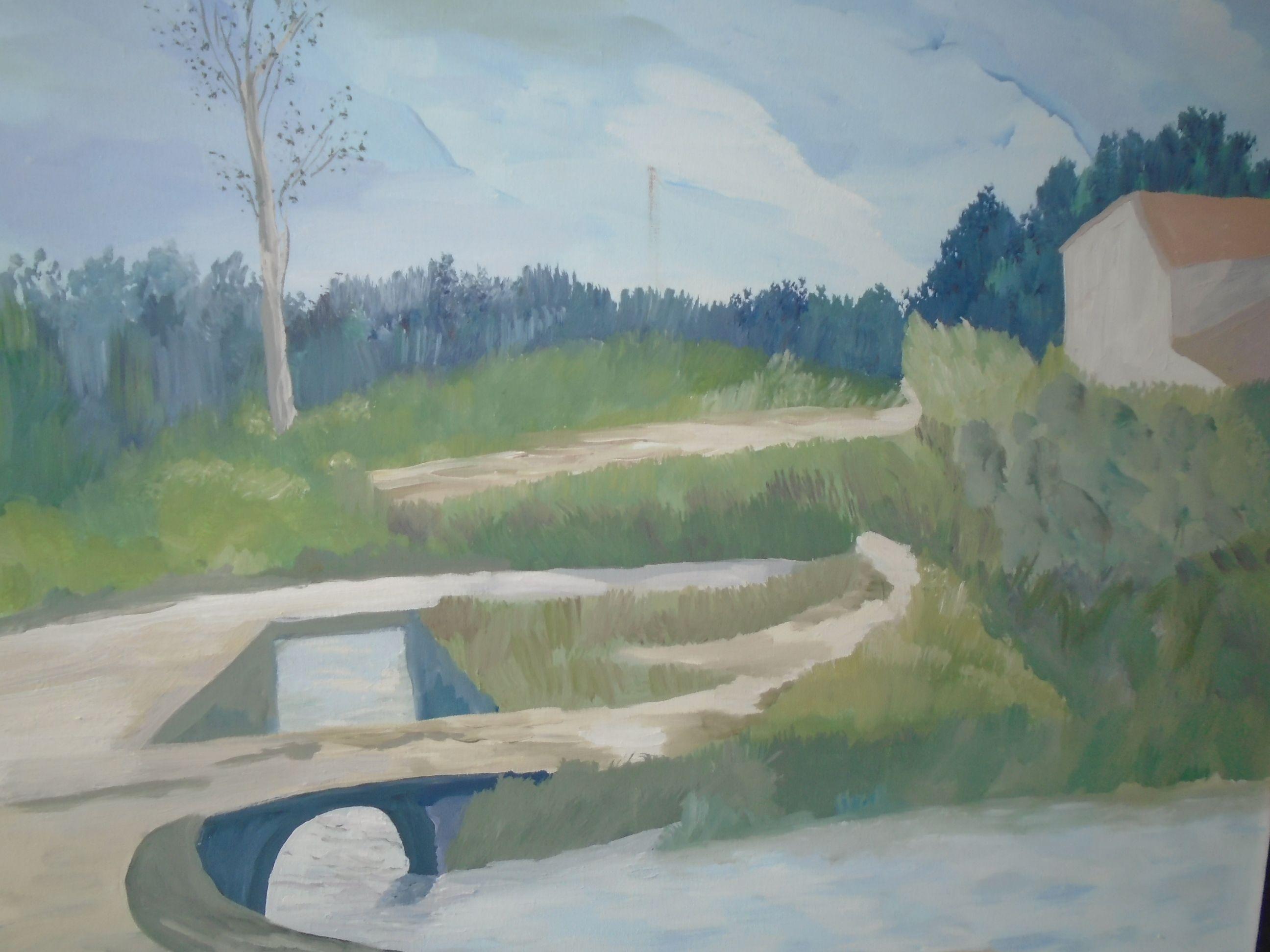 Oil painting on canvas.