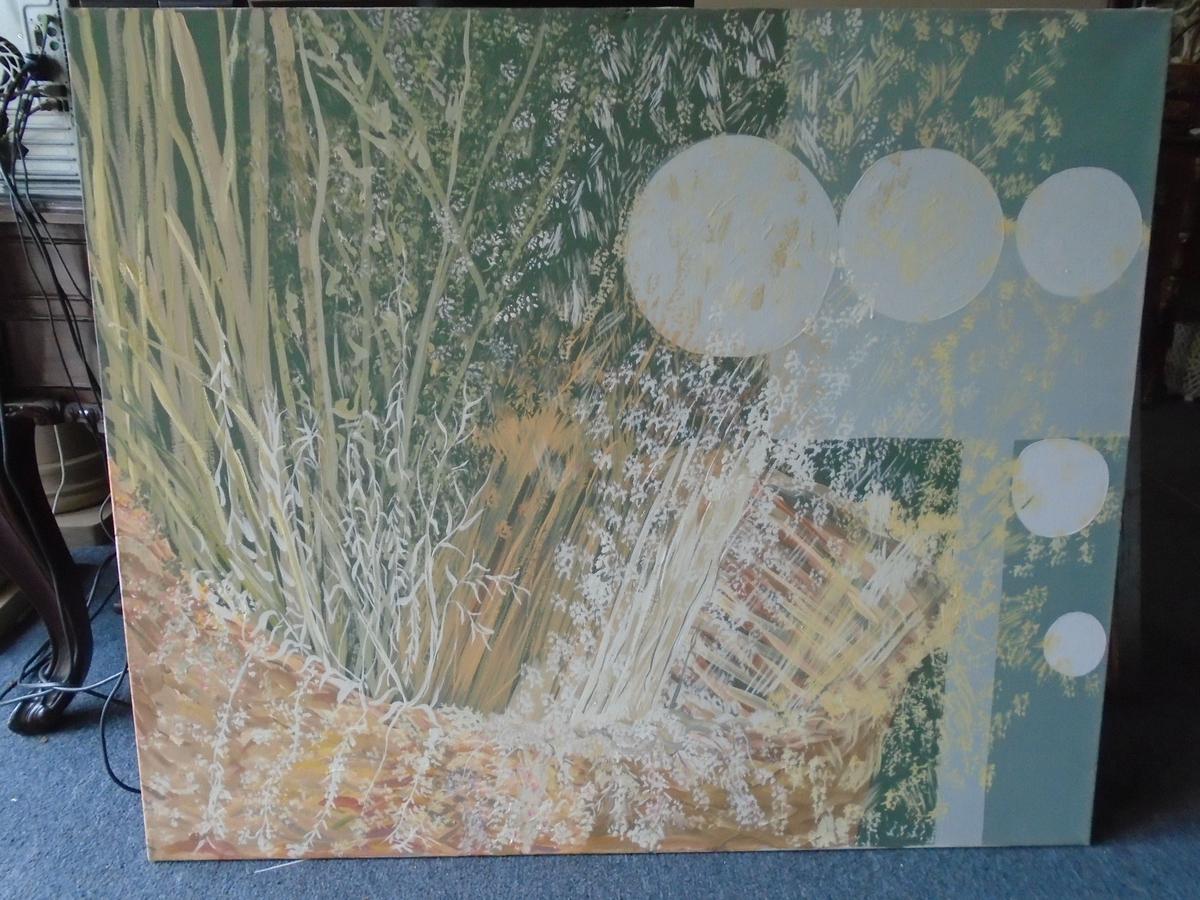 Oil painting on canvas. Hand signed on the back by the artist.