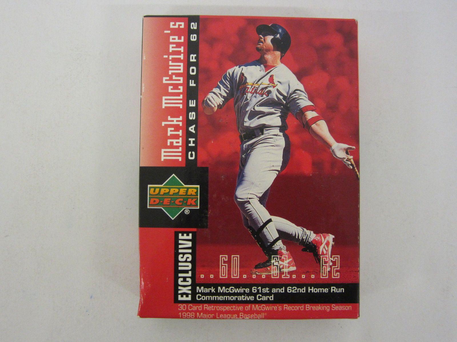 1998 Upper Deck Mark McGwire's Chase for 62 Commemorative 30 Card Box Set