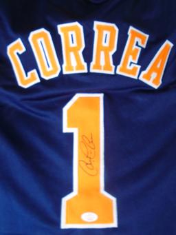 Carlos Correa Houston Astros signed baseball jersey