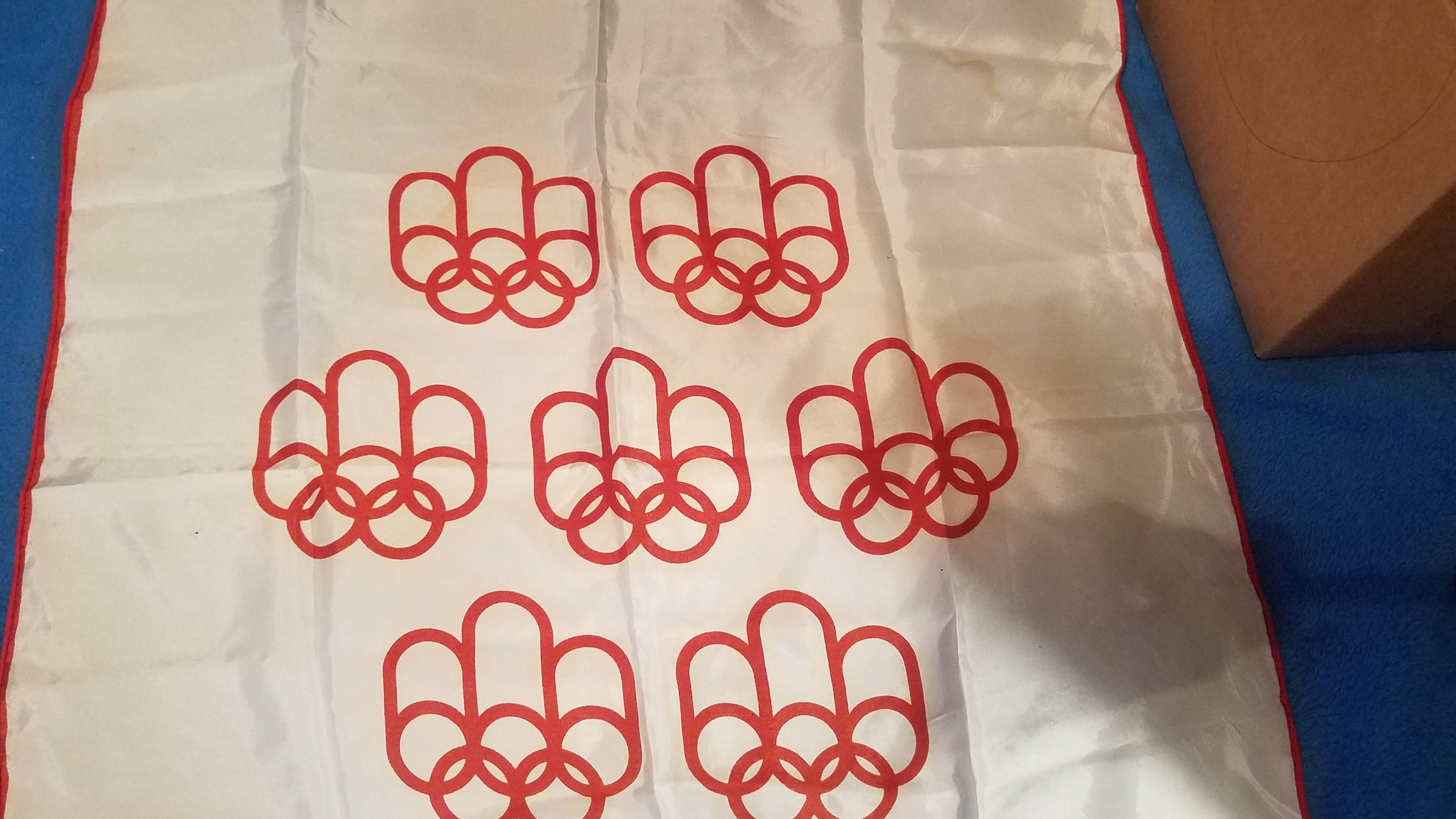 VINTAGE 1976 OLYMPIC SCARF VERY HARD TO FIND