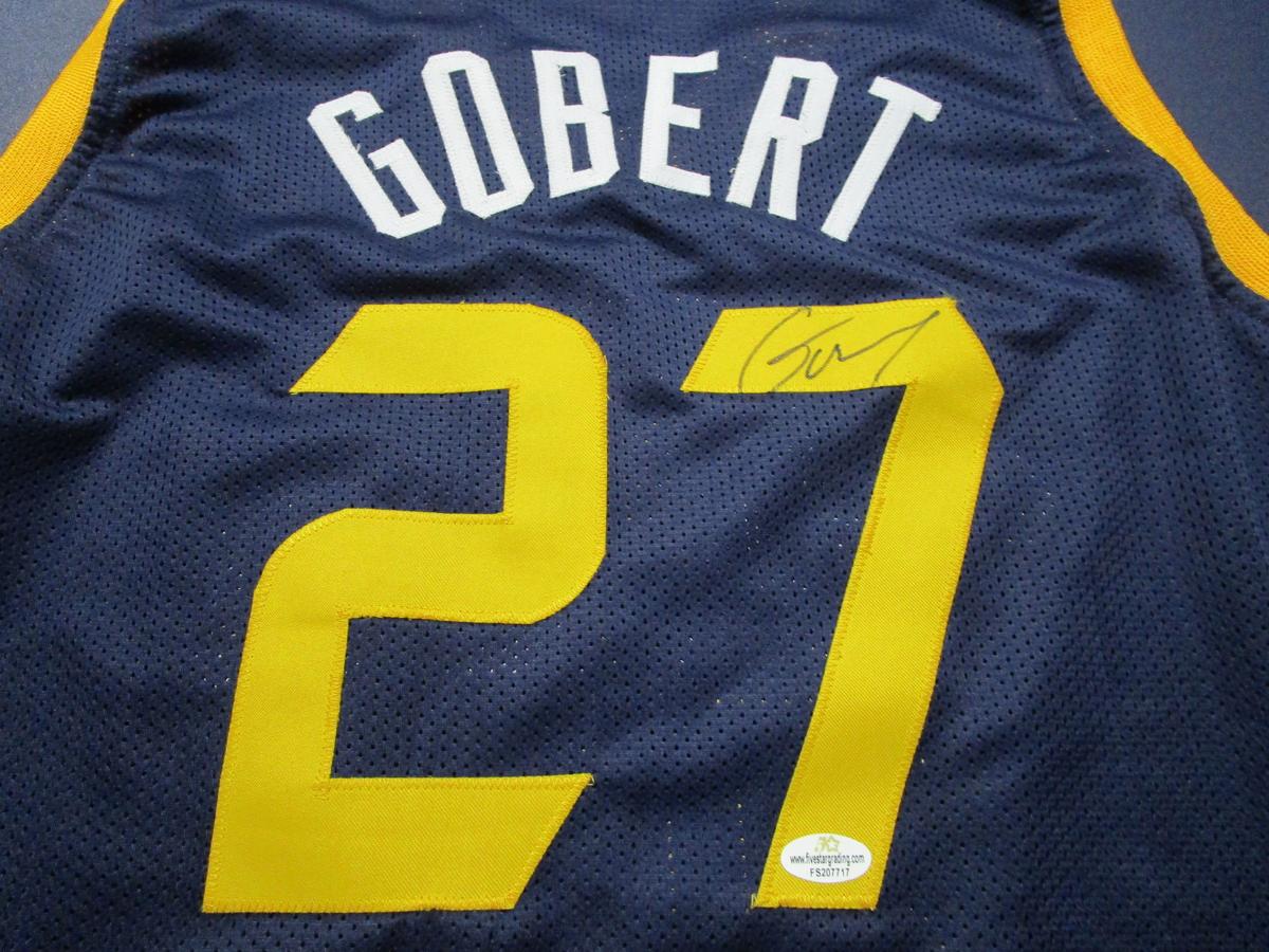 Rudy Gobert of the Denver Nuggets signed autographed basketball jersey Five Star COA 717