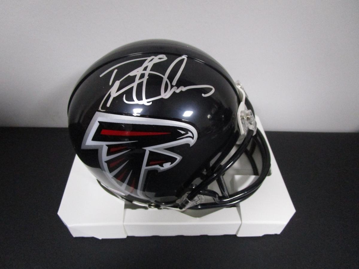 Deion Sanders of the Atlanta Falcons signed autographed mini football helmet PAAS COA 916