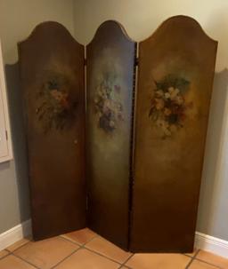 60" Hand Painted Three Section Wall Panel