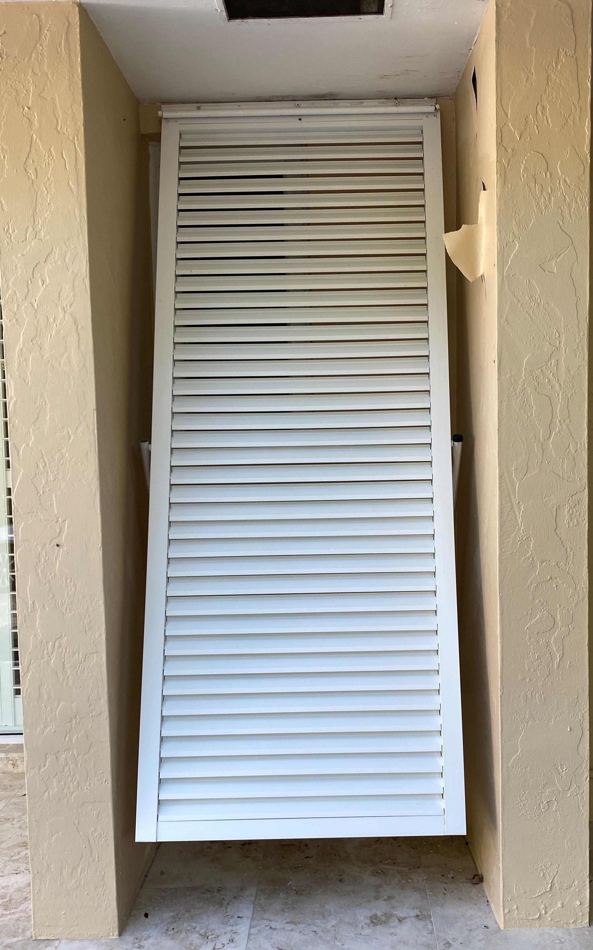 81"H x 32"W Louvred Hurricane Shutter