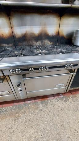 US Range (6) Burner 36" Range Oven With Overshelf