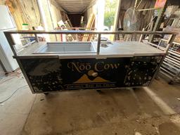8' By 32" Rolling Concession Cart W/ Drop In Freezer