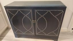 47" Push Pin Leather Storage Cabinet