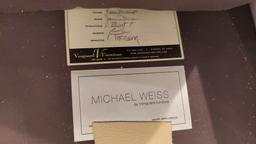 88" Michael Weiss Leather Sofa
