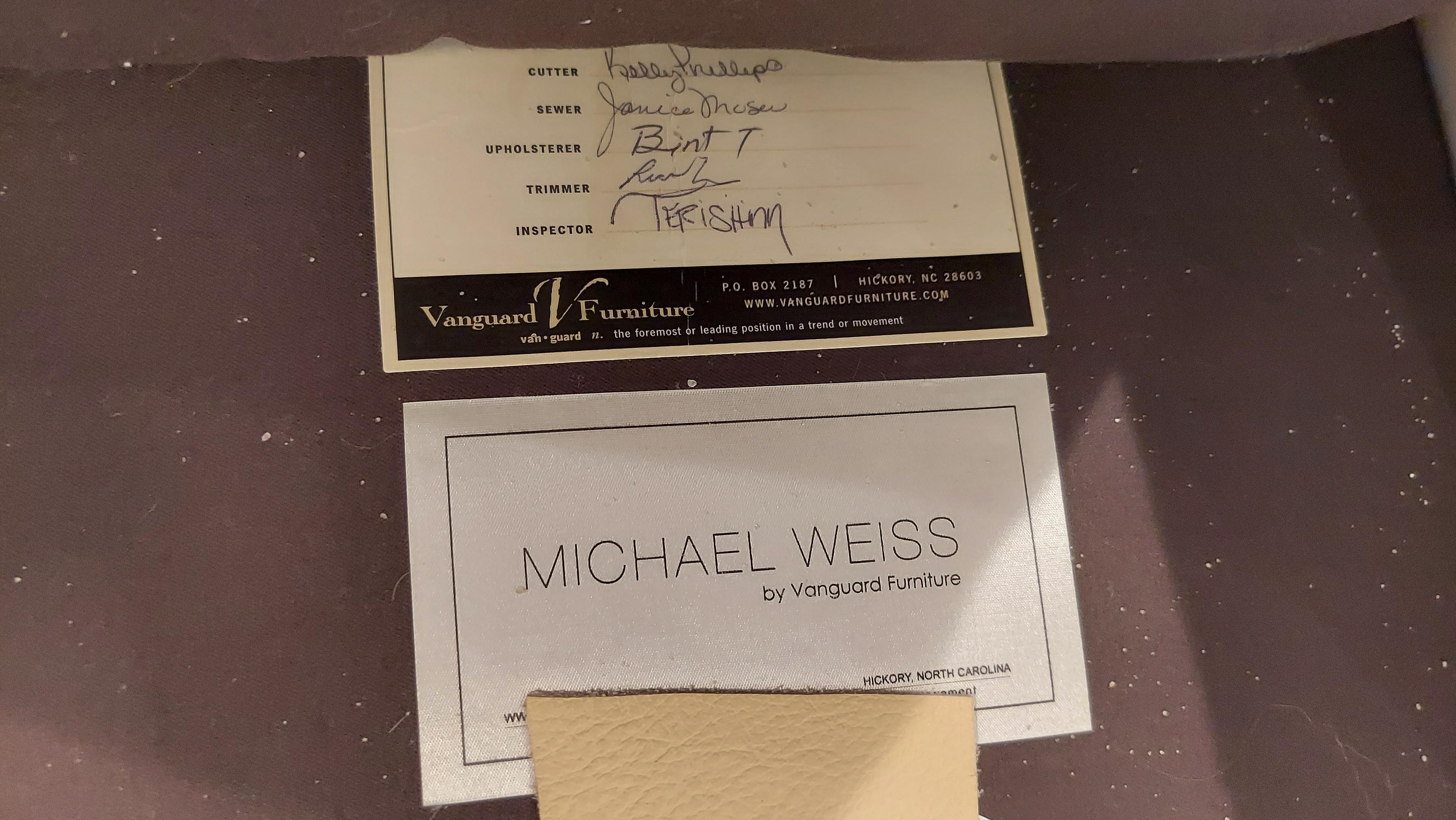 88" Michael Weiss Leather Sofa