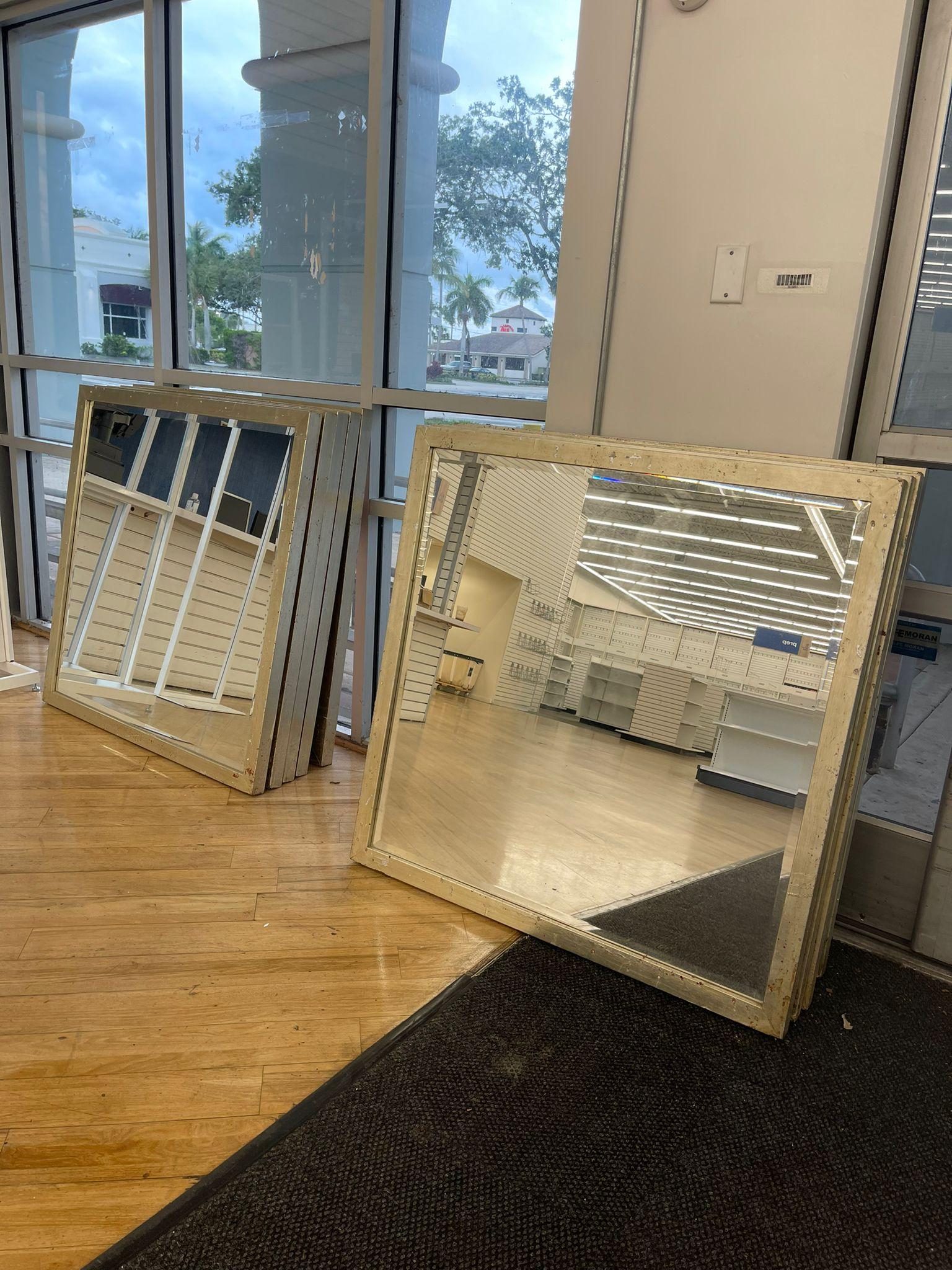 42" x 42" Gold and Silver Framed Mirrors