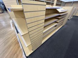 138" x 48" Powered Product Display Rack with Cash Register Station