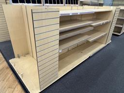 114" x 48" Self Standing Gondola Shelf Rack with Slat Wall