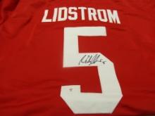 Sold at Auction: DETROIT RED WINGS NICKLAS LIDSTROM SIGNED JERSEY