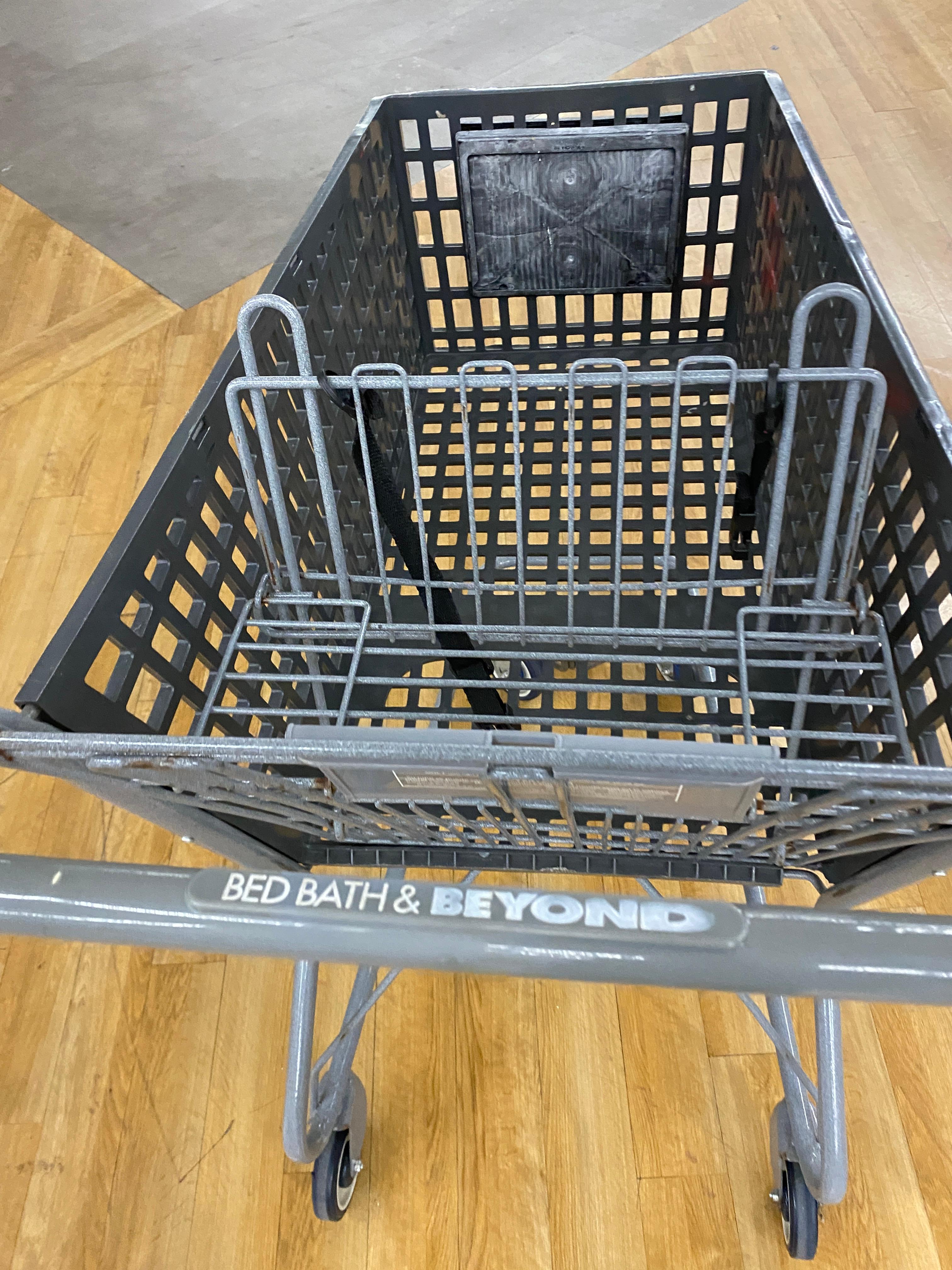 Bed Bath and Beyond plastic basket metal frame frame shopping cart