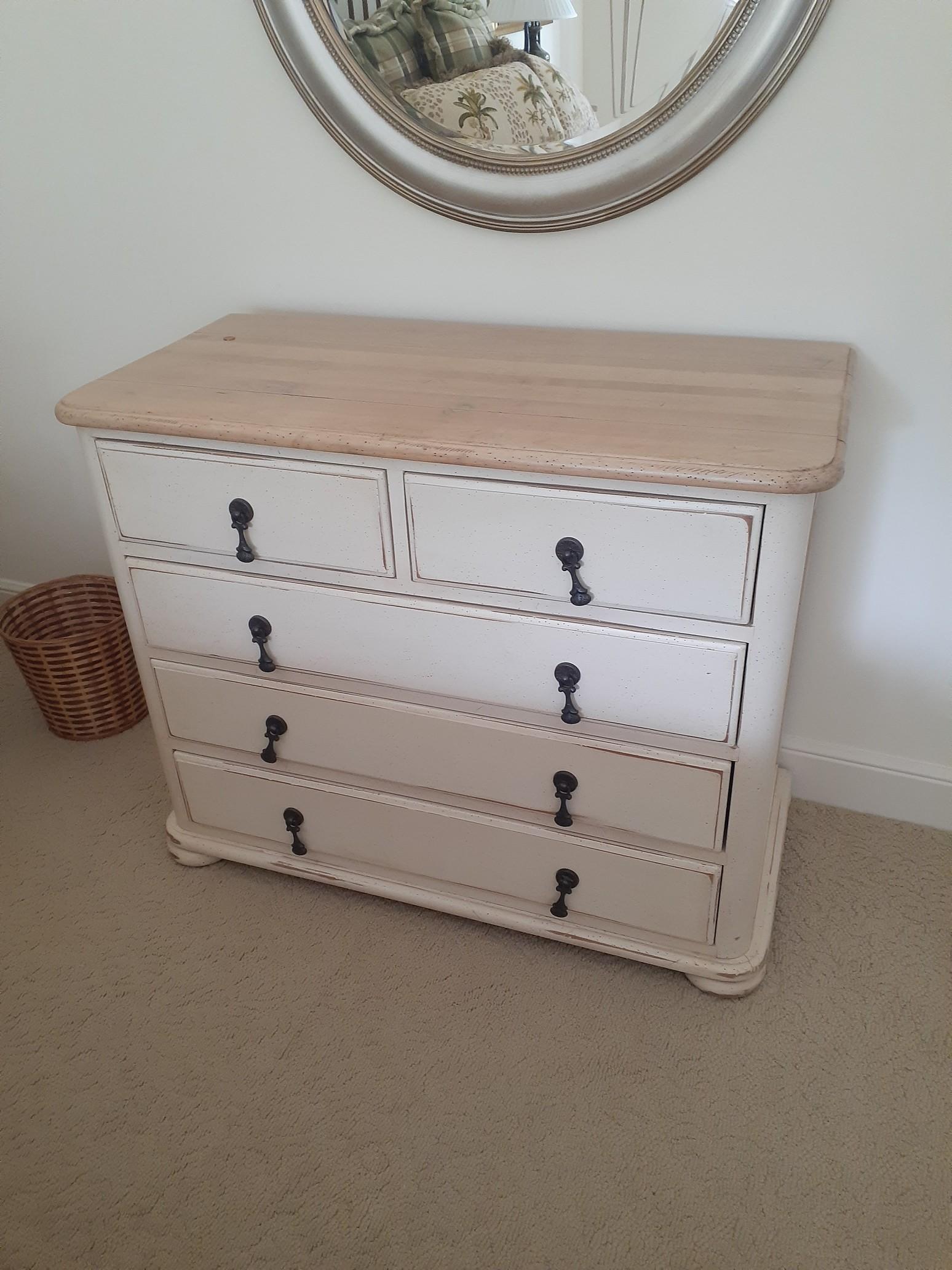 5 Drawer Wooden Dresser - 42 in Long