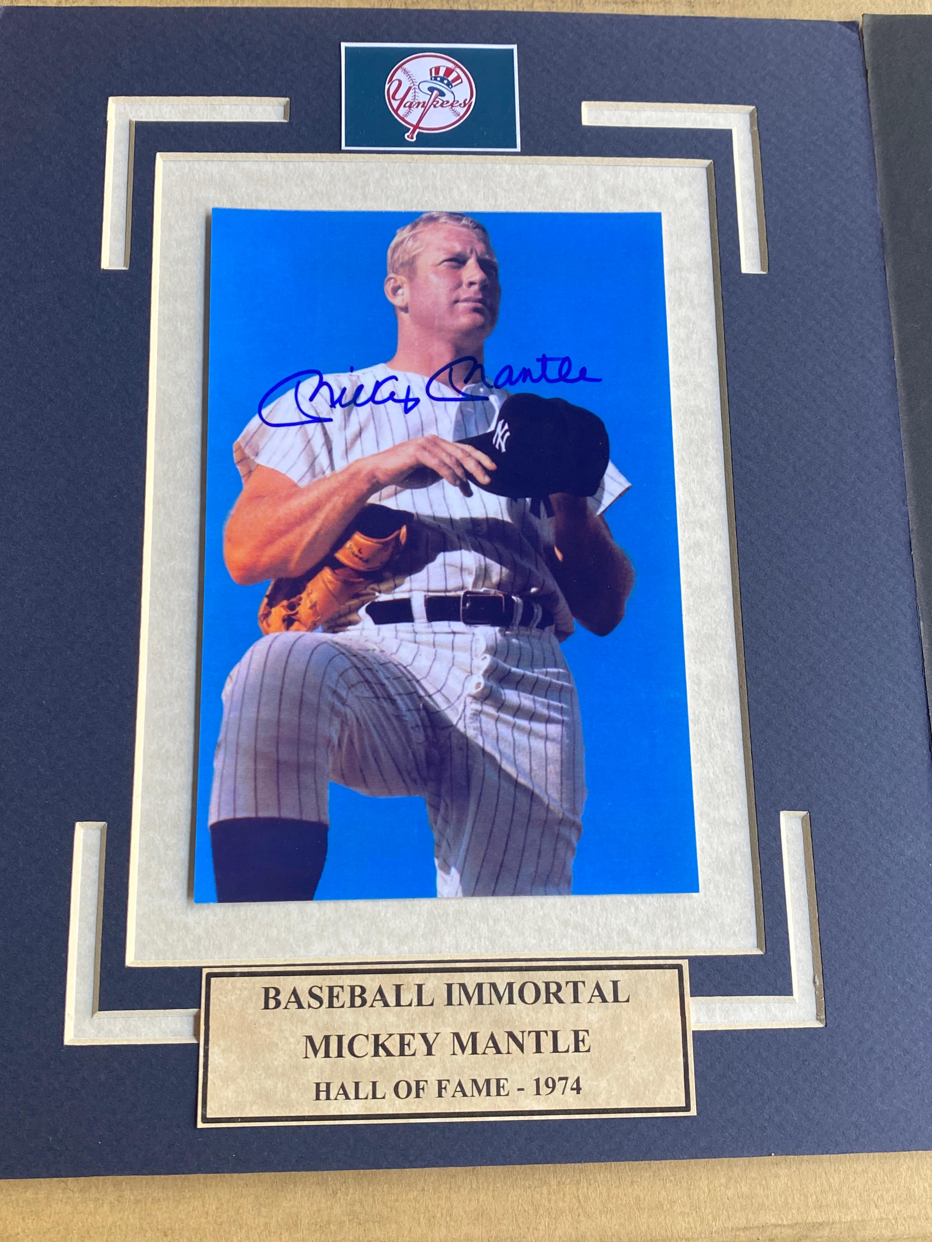 Various 5” x 7” Mickey Mantle signed Yankee photos These items are signed but not authenticated and