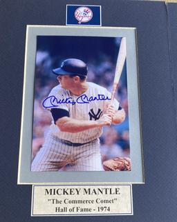 Various 5” x 7” Mickey Mantle signed Yankee photos These items are signed but not authenticated and