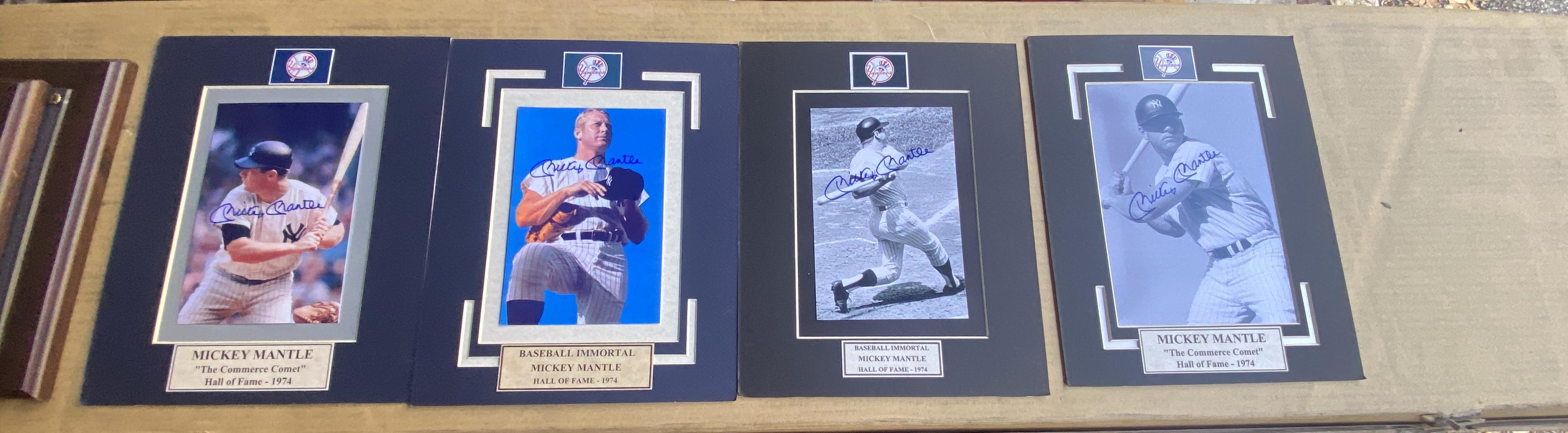 Various 5” x 7” Mickey Mantle signed Yankee photos These items are signed but not authenticated and