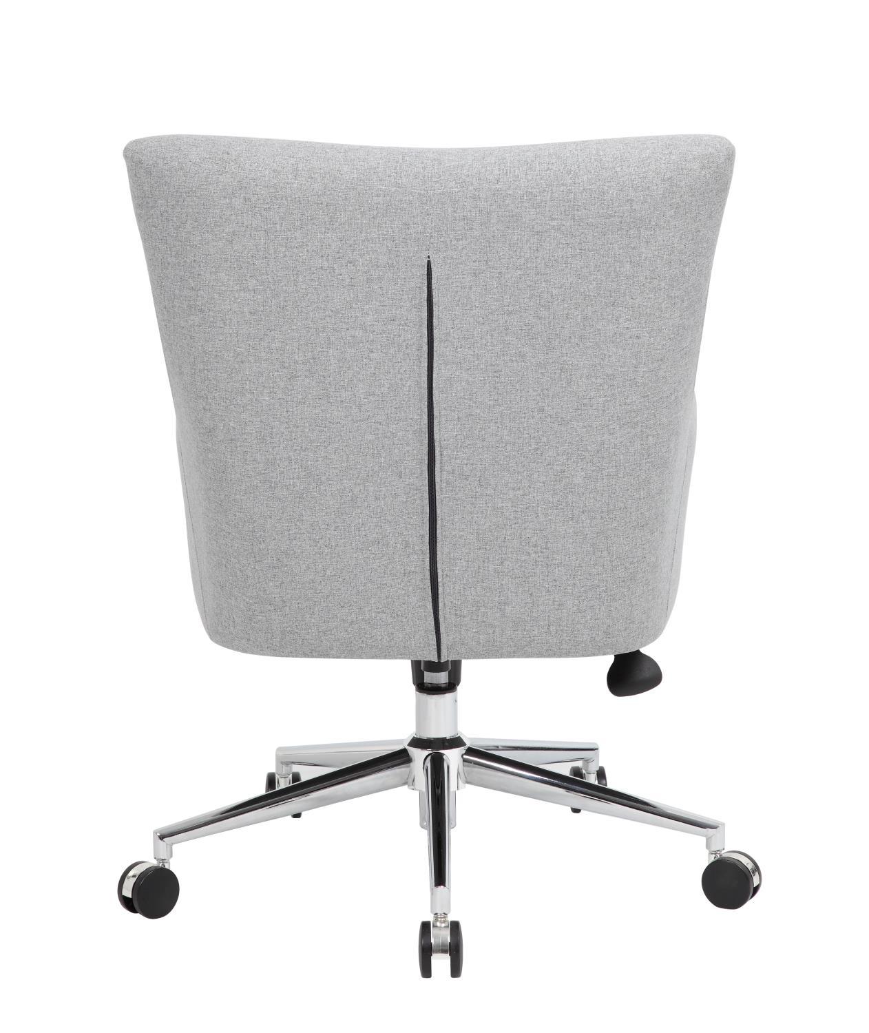 Boss Commercial Grade Linen Desk Chair In Granite Finish B760C-GR