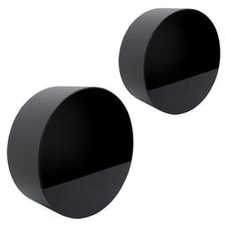 Sagebrook Home Metal Set Of 2 Wall Planters With Black Finish 16235