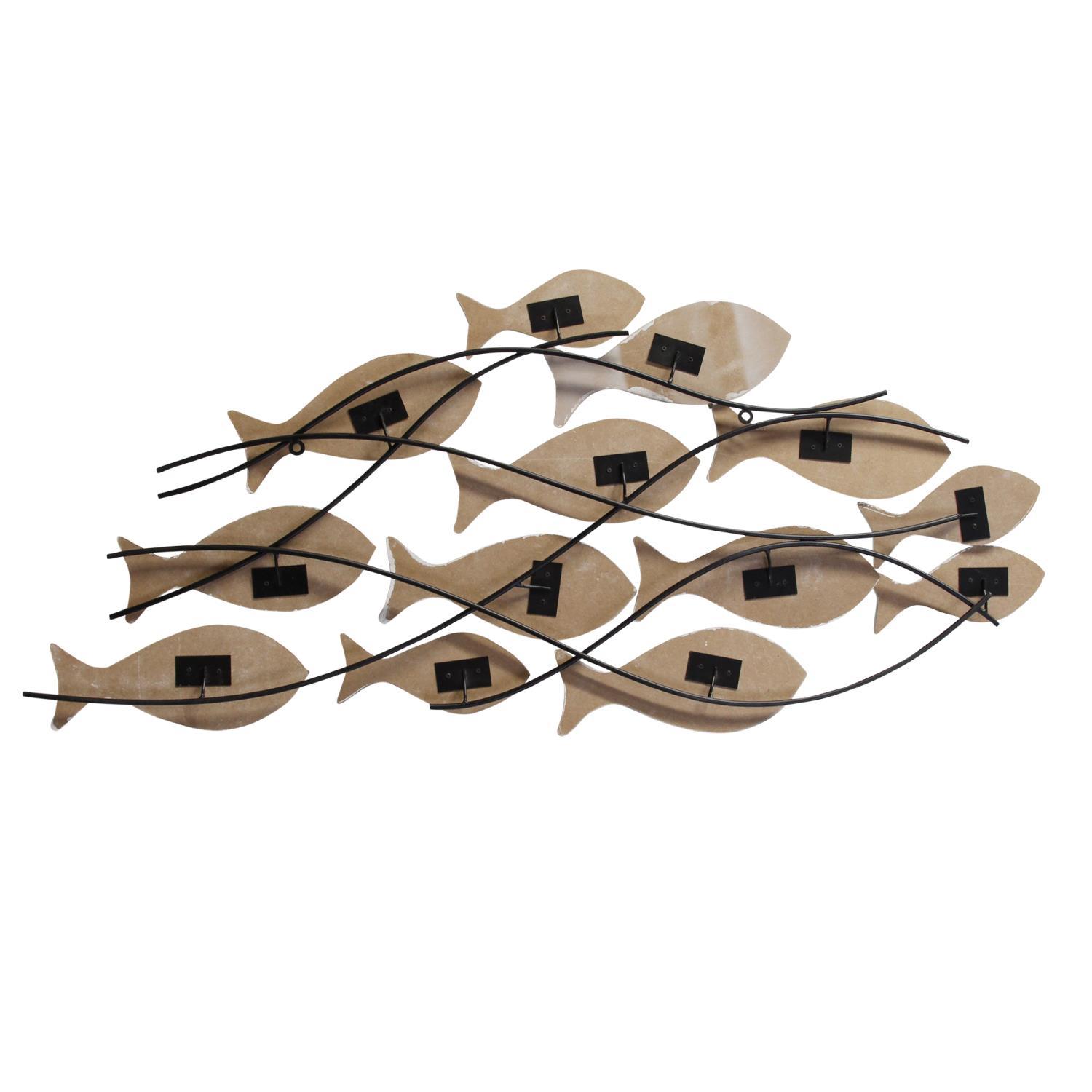 Stratton Home Decor Fish In Motion Wall Sculpture S30883