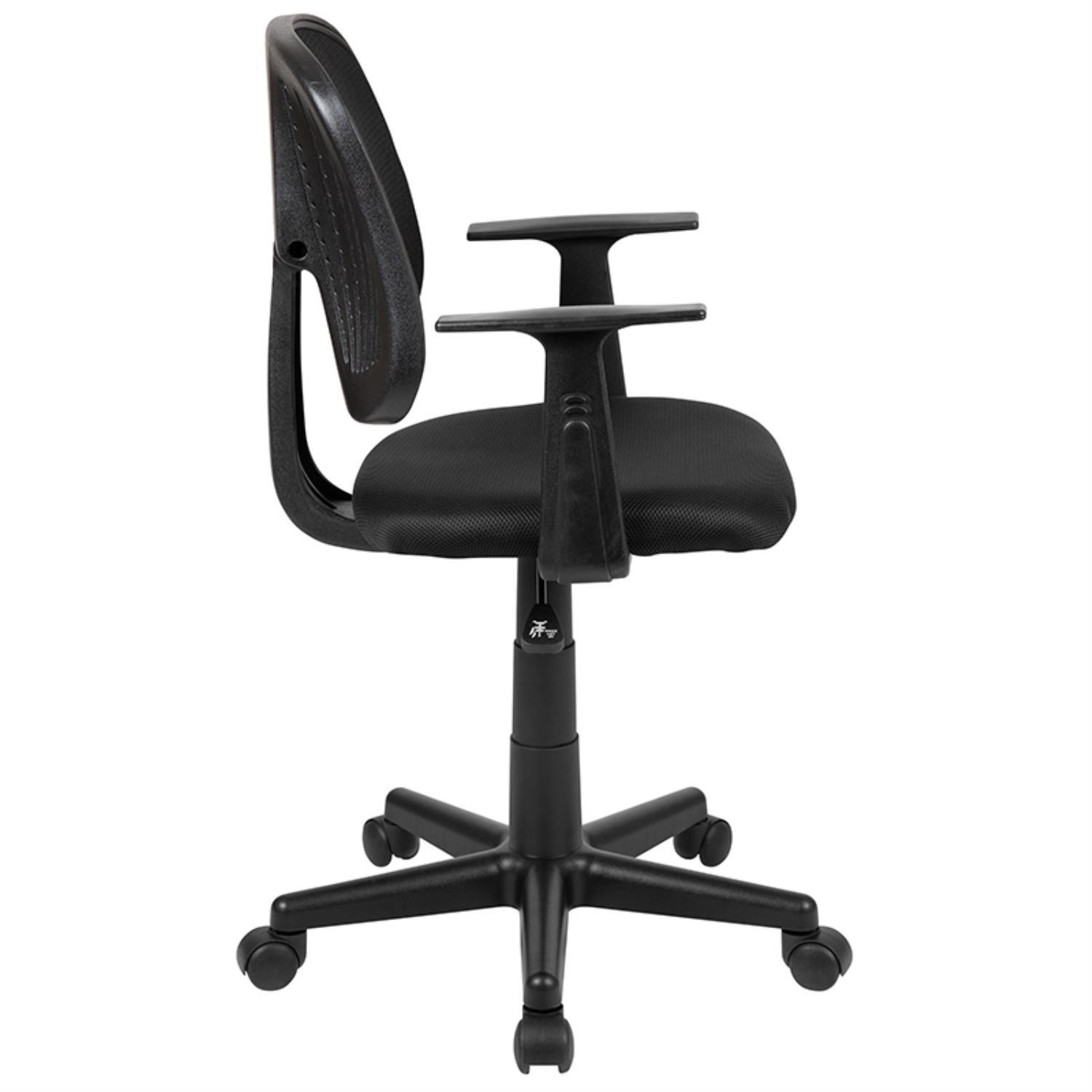 Flash Furniture Mesh Task Office Chair With Black Finish LF-134-A-BK-GG