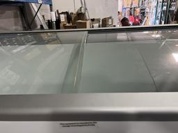 Kool-It Ice Cream Freezer, Model KCF-17C, 2 Glass Slide Top, This Unit -  Was Damaged in Freight and