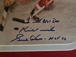 16" x 13" Gordy Howe Hall of Fame 73 Signed Framed Photo