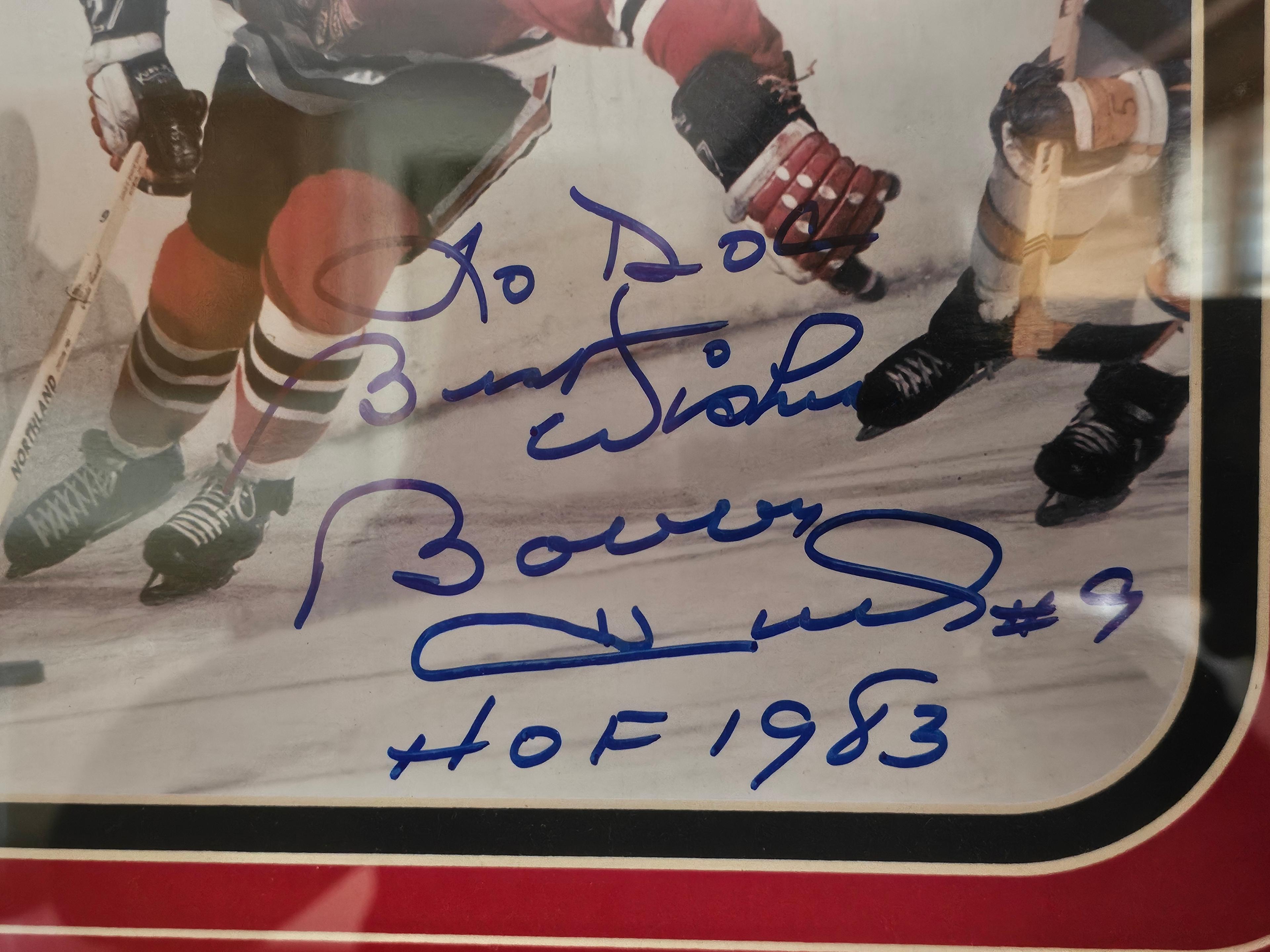 16" x 13" Bobby Hull Hall of Fame 83 Signed Framed Photo