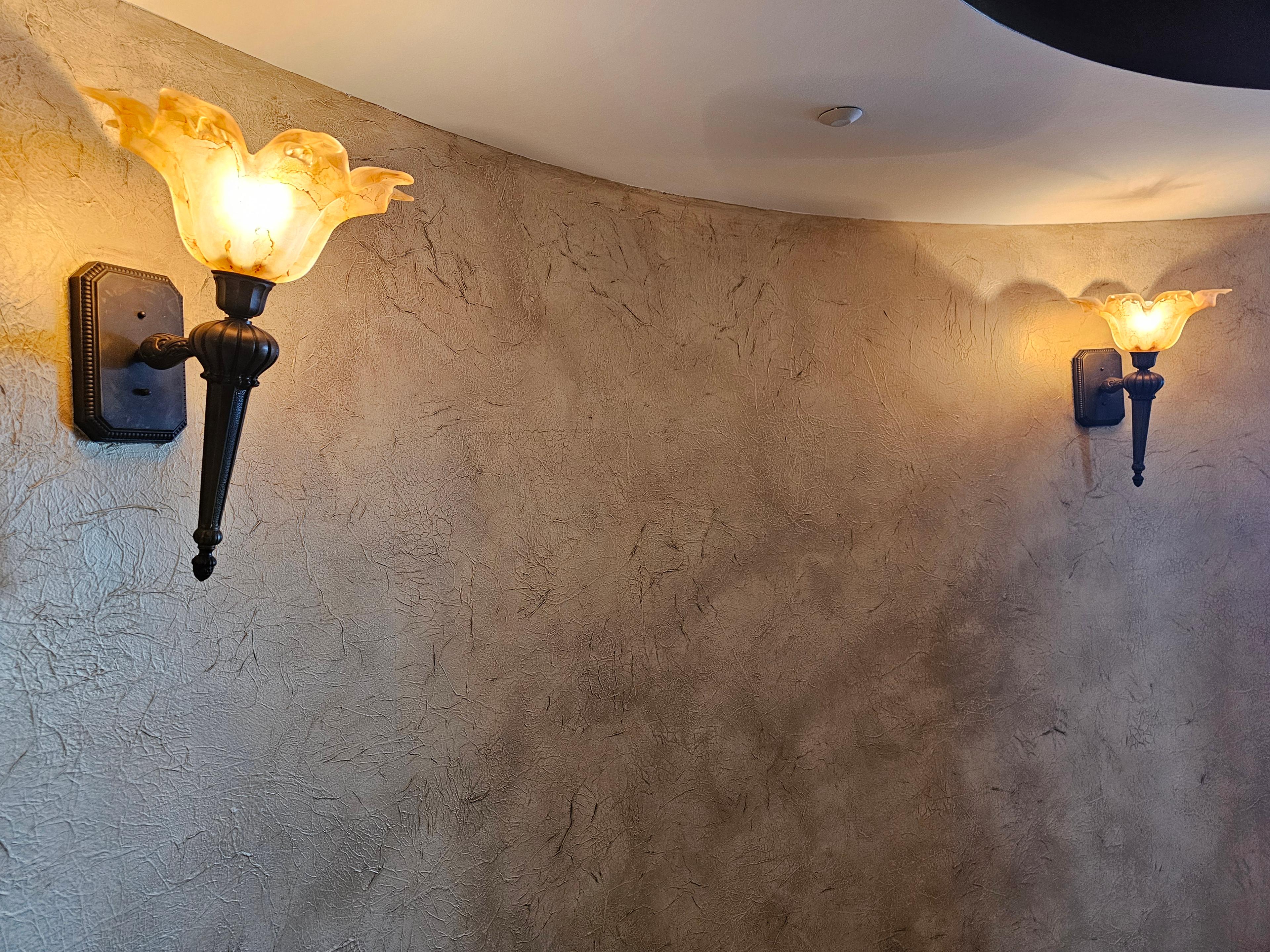 Torch Themed Metal Sconces