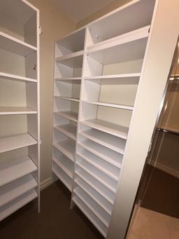 Master Bedroom Closet System with Full Size Dressing Mirror, with Double Shoe Racks 132" X 70"