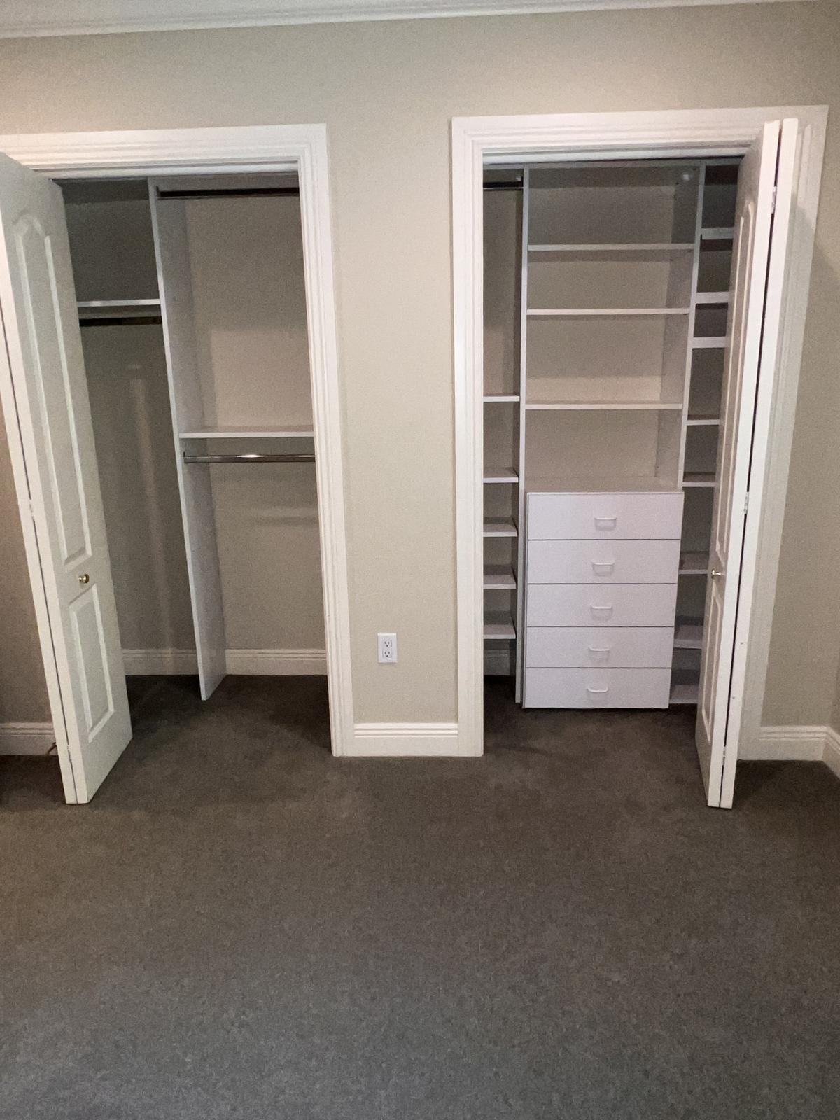 Closet System in 4th Bedroom, 10' Span